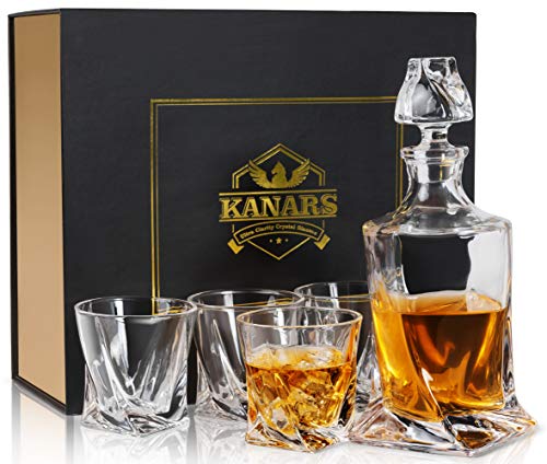 KANARS 27 Oz Crystal Decanter Set