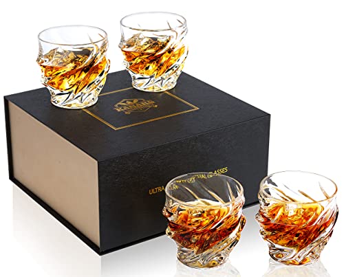 KANARS 9 Oz Bourbon Glasses Set of 4